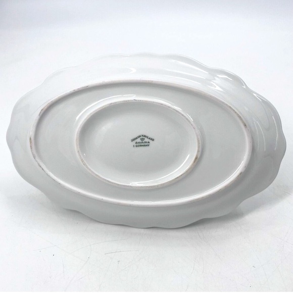 Vintage Johann Haviland Bavaria Blue Rose Gravy Boat and Saucer Dish Germany - Picture 7 of 9